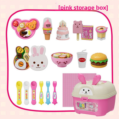 Pudding Feeding Toy Set with Storage Box