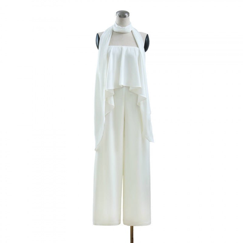 High-Waisted Wide-Leg Beach Jumpsuit