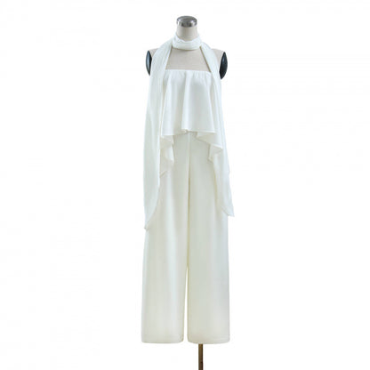 High-Waisted Wide-Leg Beach Jumpsuit