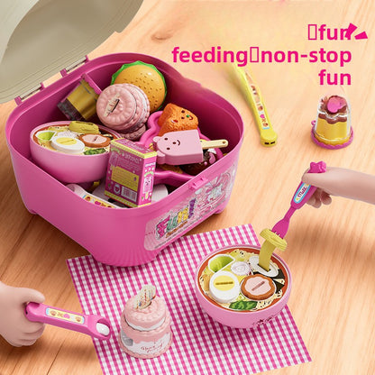 Pudding Feeding Toy Set with Storage Box